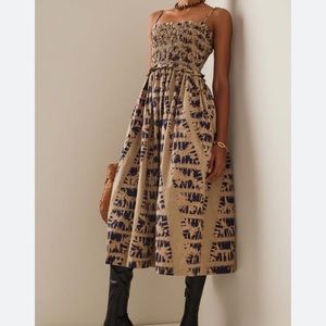 Ulla Johnson akshara dyed cotton midi dress